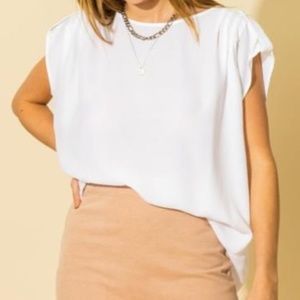 Relaxed Roll Sleeve Tee shirt